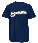 SORTHWEST Brewers MLB Adult League Team Jerseys - Official Nike MLB Wordmark Poly Tees - N223