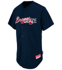 GLAZE Braves Official MLB Full Button Youth Jersey MAHD684Y