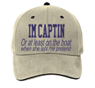 IM-CAPTIN-OR-AT-LEAST-ON-THE-SHE-LETS-ME-PLAY-CAPTIN Sandwich Visor Otto Cap