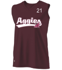 VALENTA-21-21 Texas A & M Aggies Girls Sleeveless Softball Jersey