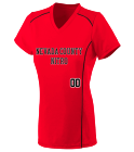 NEVADA-COUNTY-NITRO Ladies V-Neck Streak Softball Jersey