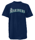 3 Mariners MLB Adult League Team Jerseys - Official Nike MLB Wordmark Poly Tees - N223