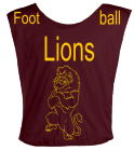 LIONS-FOOT-BALL DISCONTINUED Youth Football Scrimmage Vest - Teamwork Athletic - 2361