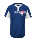 SAN-PEDRO Custom  Blue Jays Two-Button Jersey - MAI383