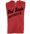 RED-BIRDS-SOFTBALL DISCONTINUED Teamwork Athletic Adult Gapper Sleeveless Poly Mesh Jersey-1823P