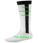 15TH-BIRTHDAY DISCONTINUED Teamwork Athletic Junior All-In-One Combo Baseball Sock 5205