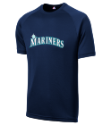 Karns-club Mariners MLB Adult League Team Jerseys - Official Nike MLB Wordmark Poly Tees - N223