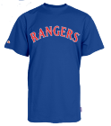 PETERS Rangers MLB Little League Team Jerseys - Official Nike Youth MLB Wordmark Poly Tees - NY234