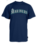 MOMAGER Mariners MLB Adult League Team Jerseys - Official Nike MLB Wordmark Poly Tees - N223
