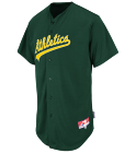 1 Athletics Official MLB Full Button Youth Jersey MAHD684Y