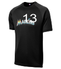 13 Marlins MLB Adult League Team Jerseys - Official Nike MLB Wordmark Poly Tees - N223