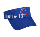 ELIJAH--13 Chicago Cubs- Official MLB Visor for Little Kids Softball League OCMLB185