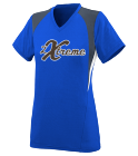 2Xtreme Girls V-Neck Three Colorblock Jersey