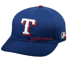 JUSTIN-PENA Texas Rangers - Official MLB Hat for Little Kids Leagues OCMLB300