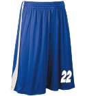22-22 DISCONTINUED Adult Triple Double Reversible Basketball Shorts - 4447