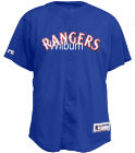 WILBURN Rangers Official MLB Full Button Youth Jersey - MAHD684Y