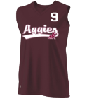 Scarborough Texas A & M Aggies Girls Sleeveless Softball Jersey