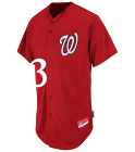 3-DWALLS-3 Nationals Official MLB Full Button Youth Jersey - MAHD684Y