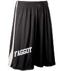 FAGGOT DISCONTINUED Adult Triple Double Reversible Basketball Shorts - 4447