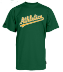 34 Athletics MLB Adult League Team Jerseys - Official Nike MLB Wordmark Poly Tees - N223
