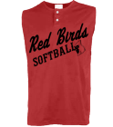 RED-BIRDS-SOFTBALL DISCONTINUED Teamwork Athletic Adult Gapper Sleeveless Poly Mesh Jersey-1823P