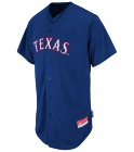 CLAIMPLUS Rangers Full Button Baseball Jersey - Adult MAHD6840