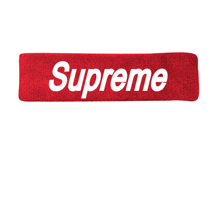 SUPREME - Headband - 92-5052036 - Custom Heat Pressed ...