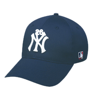 26 New York Yankees - Official MLB Hat for Little Kids Leagues OCMLB300