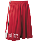 Lincoln-Trojans- DISCONTINUED Adult Triple Double Reversible Basketball Shorts - 4448