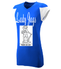 Lady-Jags Ladies V-Neck Two Toned Jersey