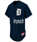ImpeachIMPEACH45 Tigers Full Button Baseball Jersey - Adult MAHD6840