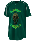 SwampThings1 Adult Two-Button Baseball Jersey Piped Trim