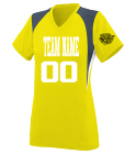 Team-name00name00 Ladies V-Neck Three Colorblock Jersey