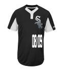 BARBER080809 Custom White Sox Two-Button Jersey - White Sox-MAI383