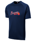 2018-OAKLAND-TBALL-BRAVES Braves MLB Adult League Team Jerseys - Official Nike MLB Wordmark Poly Tees - N223