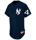 NOLAN-4NOLAN Yankees Full Button Baseball Jersey - Adult MAHD6840