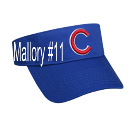 Mallory-11 Chicago Cubs- Official MLB Visor for Little Kids Softball League OCMLB185