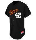 42LAGMAY42 Orioles Full Button Baseball Jersey - Adult MAHD6840
