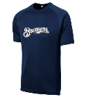 Freds-Tents Brewers MLB Adult League Team Jerseys - Official Nike MLB Wordmark Poly Tees - N223