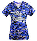 panthersroyal Digital Camouflage Ladies V-Neck Badger Jersey