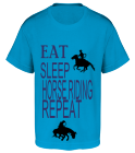 EAT-SLEEPHORSE-RIDING-REPEAT-WHAT-THE-FRONT-SAID DISCONTINUED Youth T-Shirt  - 3781