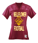 BELLFLOWERHARRISTON2FOOTBALL Augusta Ladies Junior Fit Replica Football Tee