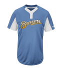 McDonald Youth Brewers Two-Button Jersey - Brewers-MAIY83