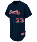 2323KUBAT23 Braves Full Button Baseball Jersey - Adult MAHD6840