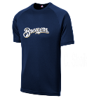 C-Stroik01 Brewers MLB Adult League Team Jerseys - Official Nike MLB Wordmark Poly Tees - N223