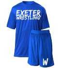 EXETERWRESTLINGEXETERWRESTLING Spirit Pack | Youth Wicking Tee 6 Polyester Mesh Shorts