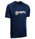 C-Stroik02 Brewers MLB Little League Team Jerseys - Official Nike Youth MLB Wordmark Poly Tees - NY223