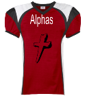 AlphasKahler-23 DISCONTINUED Adult Red Zone Steelmesh Football Jersey 1355