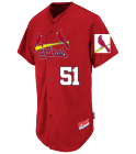 CARDINALS-NICK-S- Cardinals Full Button Baseball Jersey - Adult MAHD6840