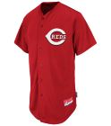 LANGFORD-17 Reds Full Button Baseball Jersey - Adult MAHD6840